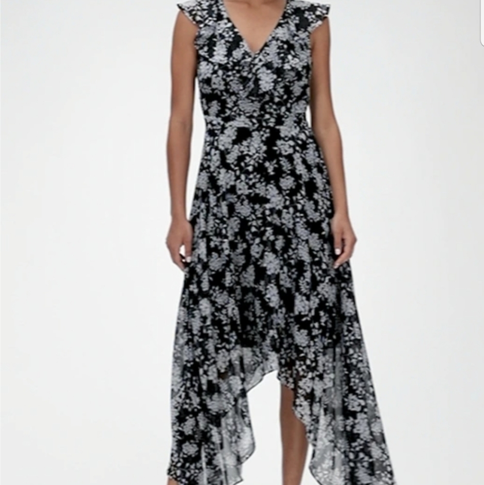 Banana Republic Black and White High Low Dress ♥ - Picture 4 of 8